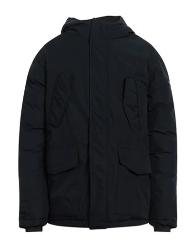 Cavalli Class Man Coat Black Size Xl Polyester In Blue