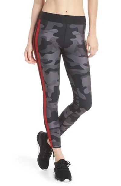 Ultracor Knockout Appliquéd Camouflage-print Stretch Leggings In Gray