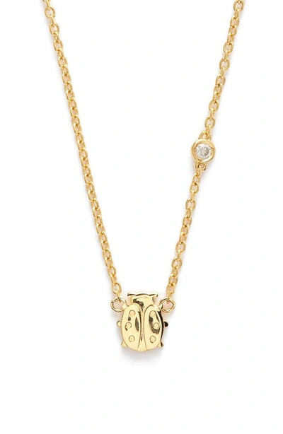 Shy By Se Ladybug Necklace In Gold