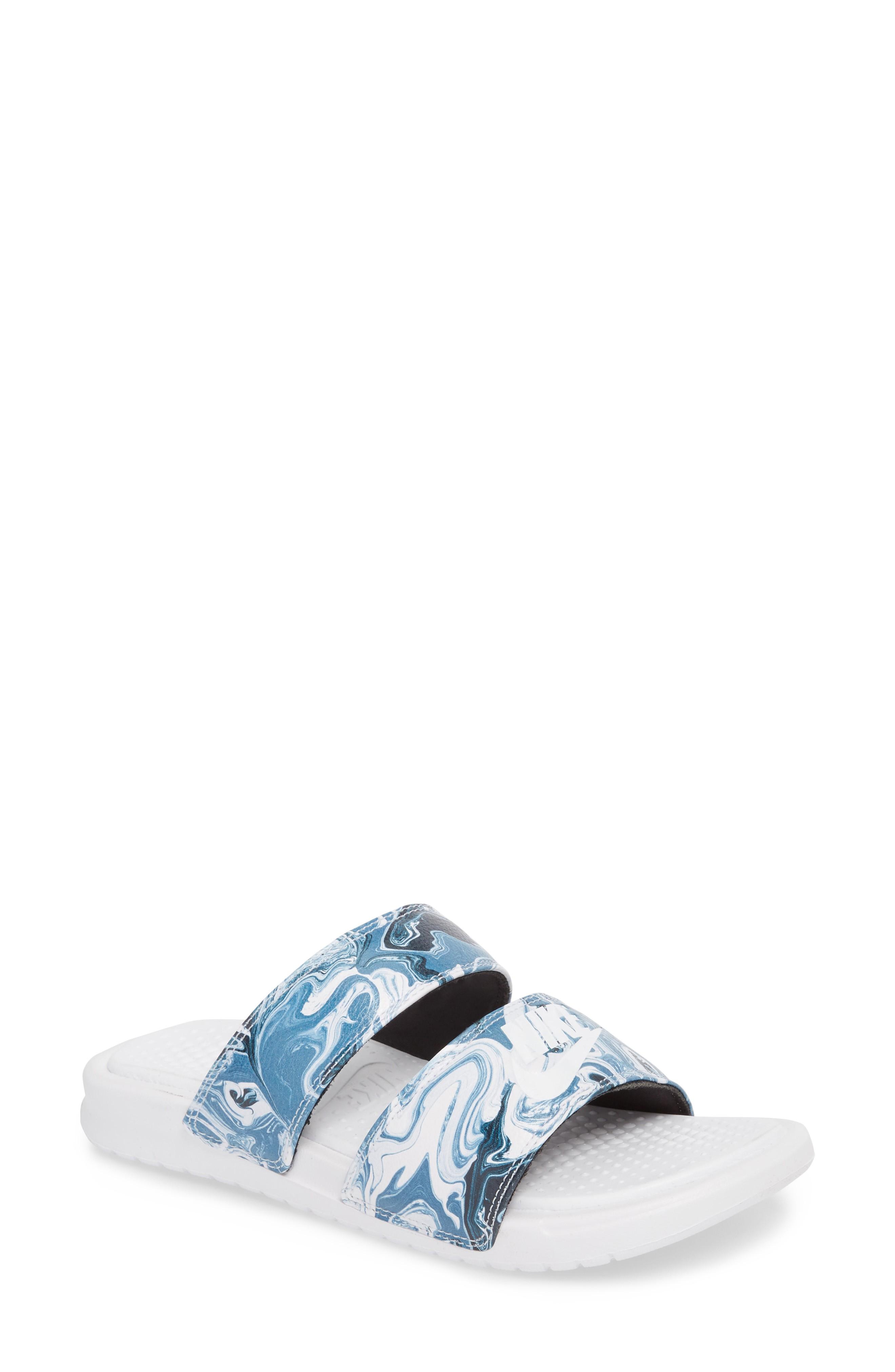 nike benassi duo ultra slide blue