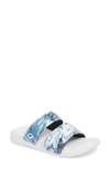 Nike Women's Benassi Duo Ultra Slide Sandals, White/blue