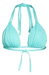 La Blanca Island Blanca Halter Bikini Top In Seafoam