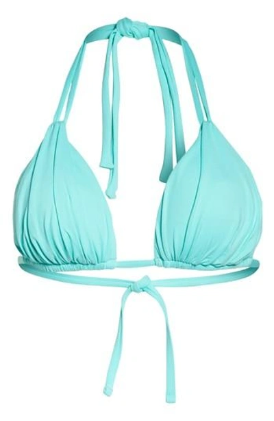 La Blanca Island Blanca Halter Bikini Top In Seafoam