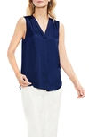 Vince Camuto Rumpled Satin Blouse In High Tide