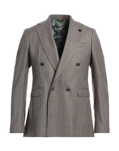 Alessandro Dell'acqua Man Blazer Steel Grey Size 42 Virgin Wool, Viscose, Elastane