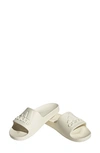 Adidas Originals Adilette Aqua Sportswear Slide Sandal In Off White/off White/off White