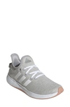 Adidas Originals Cloadfoam Pure Running Shoe In Grey/ White/ Silver Metallic