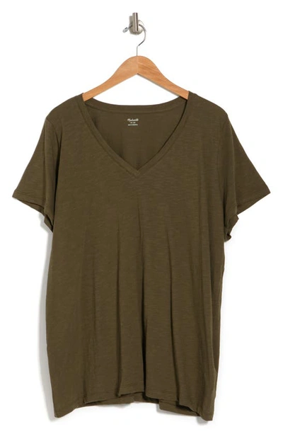Madewell V-neck Short Sleeve T-shirt In Foliage Green