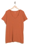 Madewell V-neck Short Sleeve T-shirt In Afterglow Red