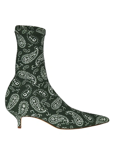 Gia Couture Bandana Boots In Green