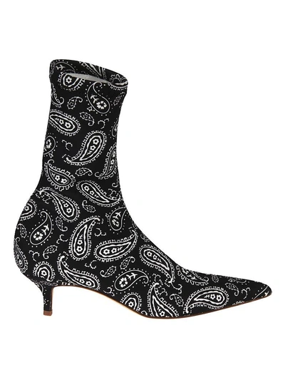 Gia Couture Bandana Boots In Black