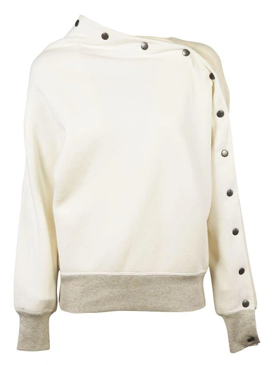 Rag & Bone Shoulder Button Detailed Sweater In White