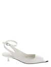 Alexander Mcqueen Punk Ankle Strap Sandal In Ivory/silver