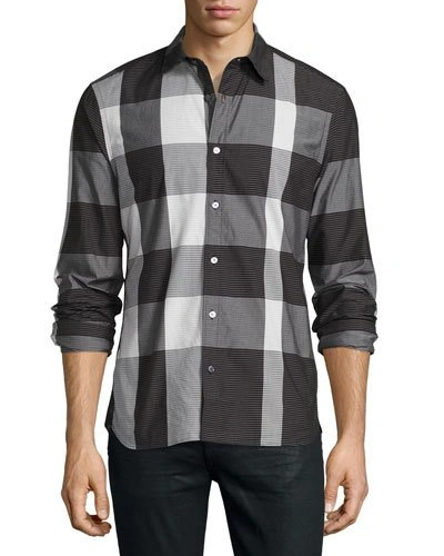 Black and white burberry clearance shirt