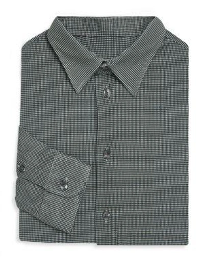 Armani Collezioni Jersey Cotton Button-down Shirt In Multicolor