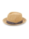 Original Penguin Wide Brim Straw Fedora In Natural