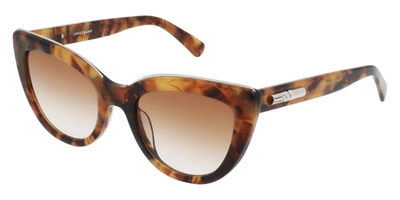 Longchamp Women's Lo686s-221 Fashion Light Havana Sunglasses In Brown