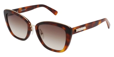 Longchamp Women's Lo687s-214 Fashion Havana Sunglasses In Brown