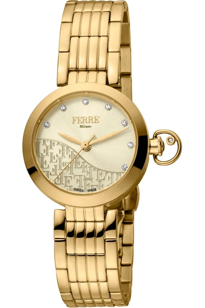 Ferre Milano Women's Fashion 28mm Quartz Watch In Gold