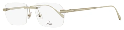 Omega Men's Rimless Eyeglasses Om5015h 016 Palladium 56mm In Multi