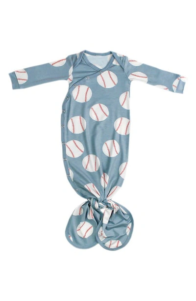 Copper Pearl Babies' Newborn Knotted Gown In Slugger