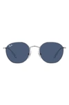 Ray Ban Ray-ban Kids' Rob Junior 48mm Round Sunglasses In Silver