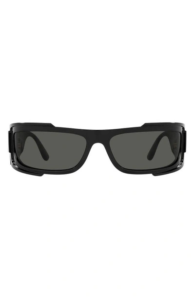 Versace 67mm Rectangular Sunglasses In Black