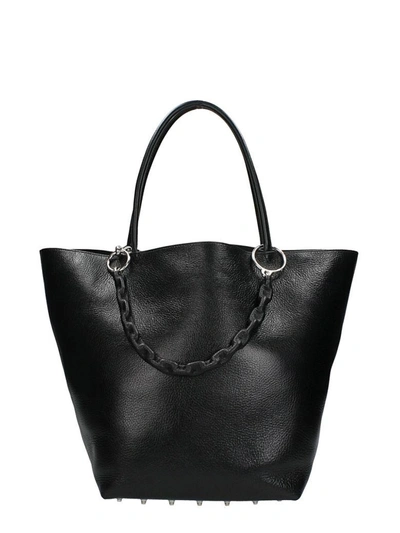 Alexander Wang Roxy Bag In Black Grained Leather