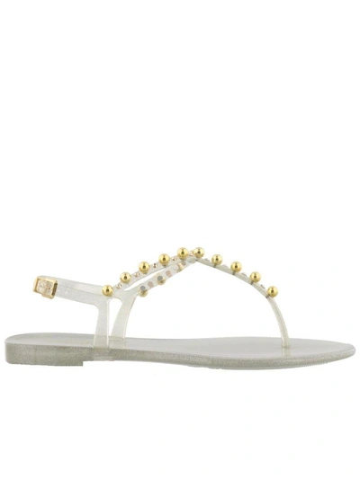 Menghi Thong Sandals In Gold