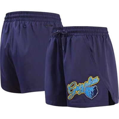 Pro Standard Navy Memphis Grizzlies Script Woven Shorts