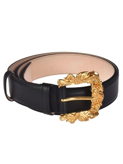 Versace Golden Belt In Nero-oro