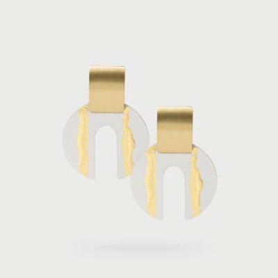 Katerina Vassou Brass Incomplete Circle Earrings