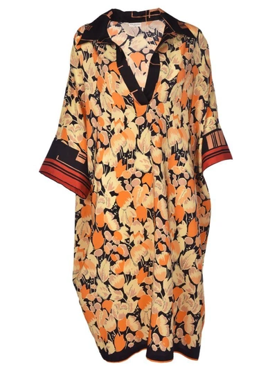 Dries Van Noten Printed Dress In Arancio