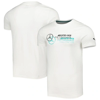 Puma White Mercedes-amg Petronas F1 Team 2023 Logo T-shirt