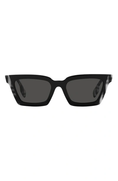 Burberry Briar 52mm Square Sunglasses In Dark / Gray / White