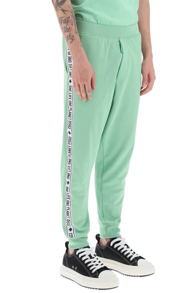 Dsquared2 Track Pant With Side Bands In Green