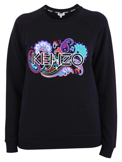 Kenzo Black Branded Sweatshirt