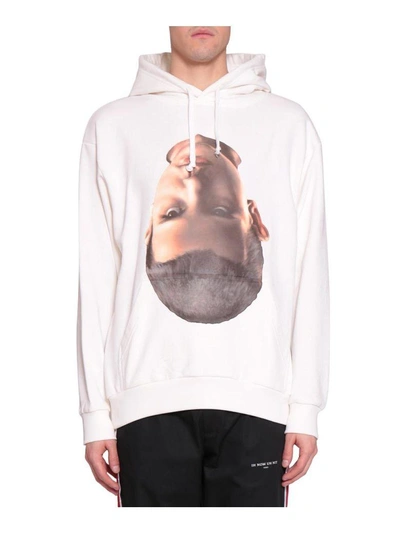 Ih Nom Uh Nit Baby Face Cotton Hoodie In Bianco