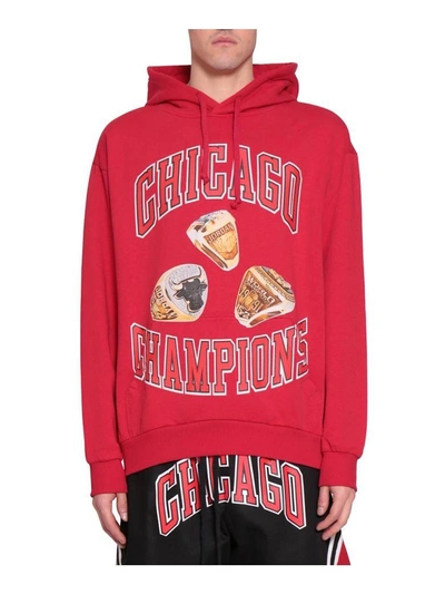 Ih Nom Uh Nit Chicago Rings Cotton Hoodie In Rosso