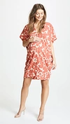 Hatch Slouch Dress In Red Floral