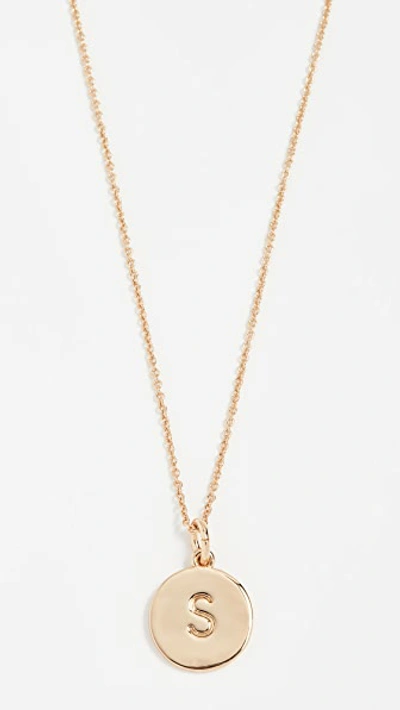 Kate Spade Letter Pendant Necklace In S