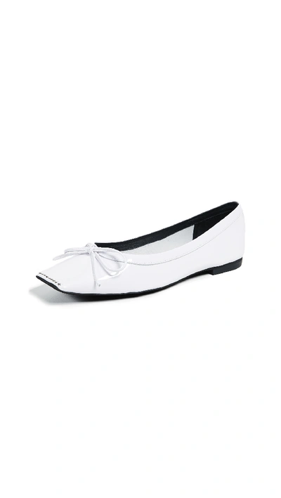 Jeffrey Campbell Achira Square Toe Flats In White ModeSens