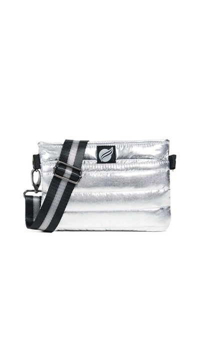 Think Royln Convertible Belt Cross Body Bag In Silver