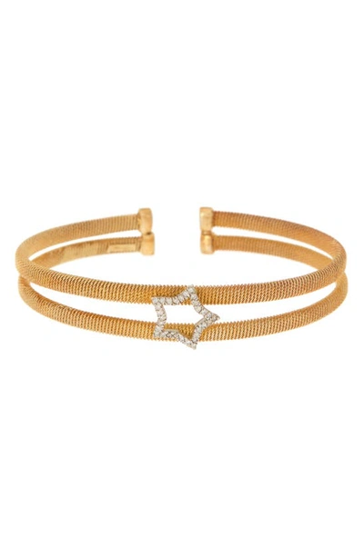 Meshmerise Diamond Bangle Bracelet In Gold