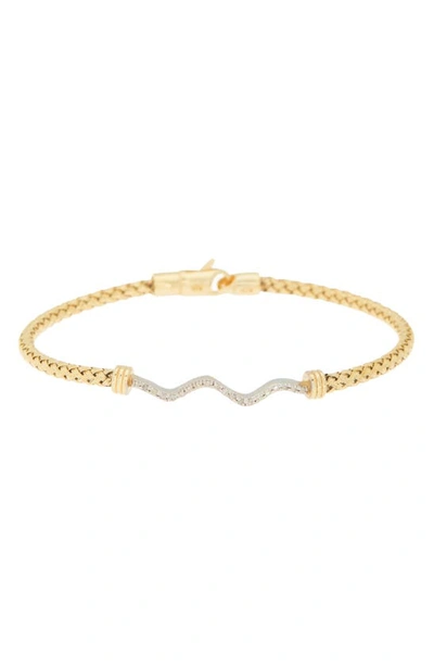 Meshmerise Diamond Bangle Bracelet In Gold