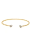 Meshmerise Diamond Bangle Bracelet In Yellow