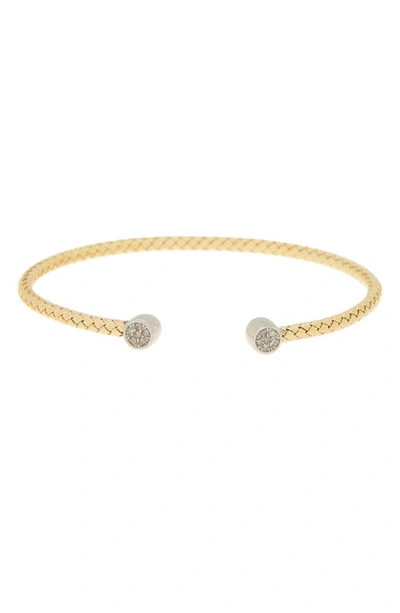 Meshmerise Diamond Bangle Bracelet In Yellow