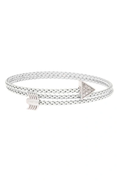 Meshmerise Diamond Bangle Bracelet In White