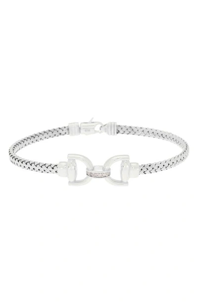 Meshmerise Diamond Bangle Bracelet In White