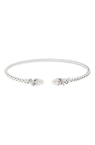 Meshmerise Diamond Bangle Bracelet In White